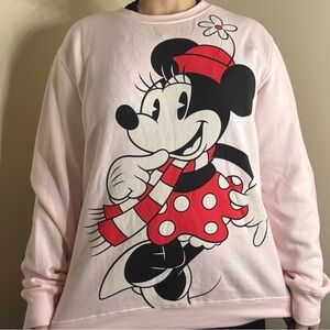 Pink Minnie Mouse Hoodie Junior(L) or Adult (M) - NEW!